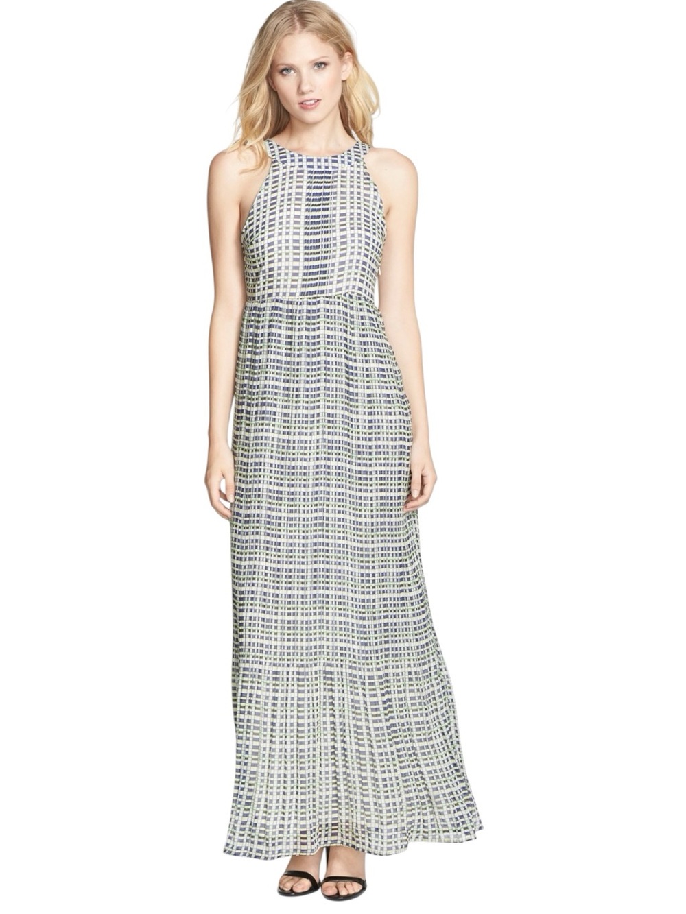 NWT Darling ‘Zara’ Print Georgette Maxi Halter Dress—Size Medium